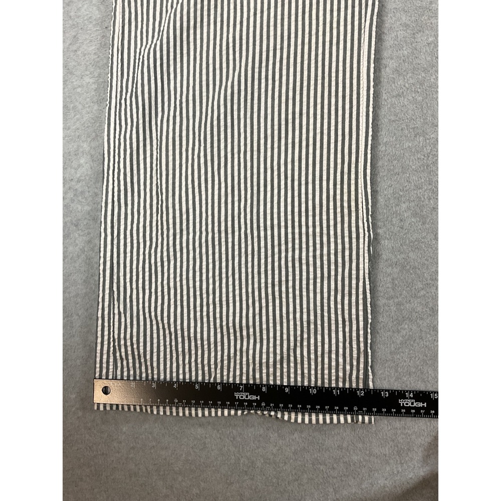 HG Women Black White Striped Wide Leg Cotton Drawstring Pants Size S 2485 - Picture 6 of 8